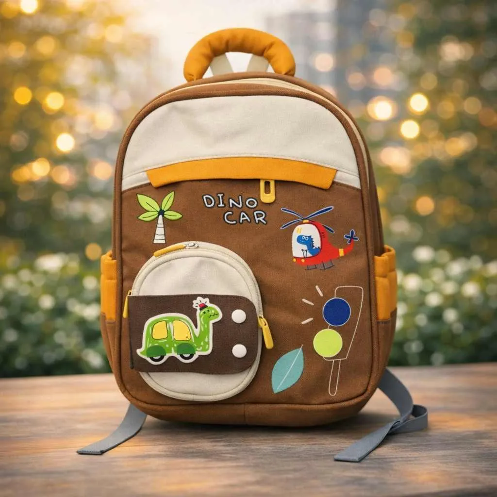 BABY SCHOOL BAG- BROWN 