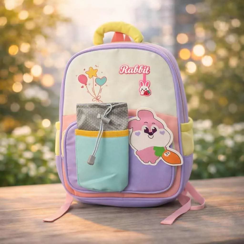 BABY SCHOOL BAG- PARPEL MIXD