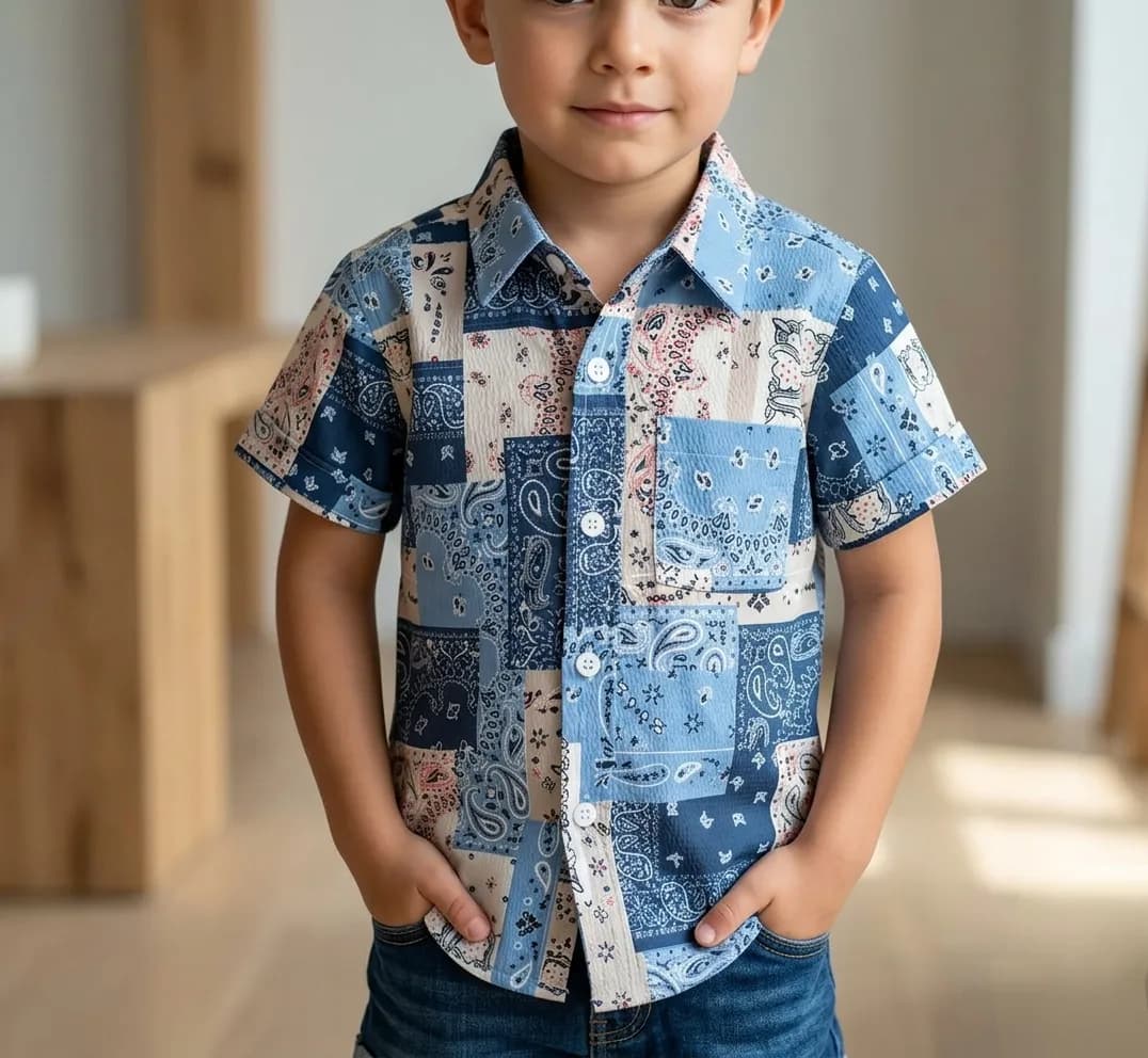 CHINA SHIRT- SKY MIX