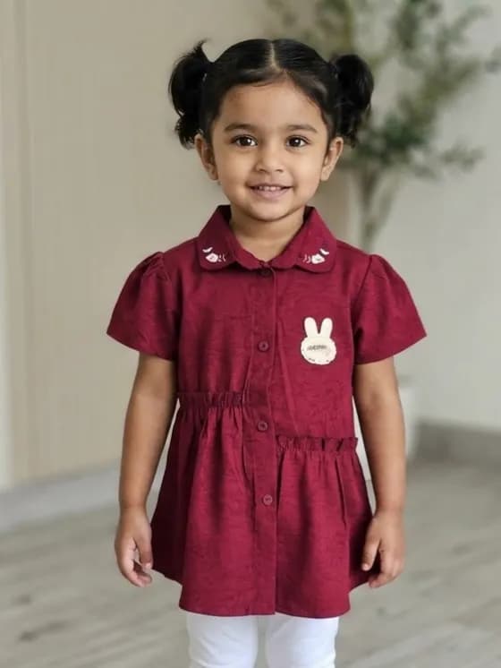 Girls Frock- Red